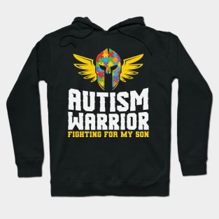 Autism Warrior Fighting   For My Son Hoodie